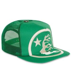 HELLSTAR BIG LOGO TRUCKER SNAPBACK HAT GREEN -